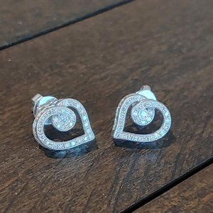 Kay Love's Embrace 1/5ct Diamond Heart Earrings